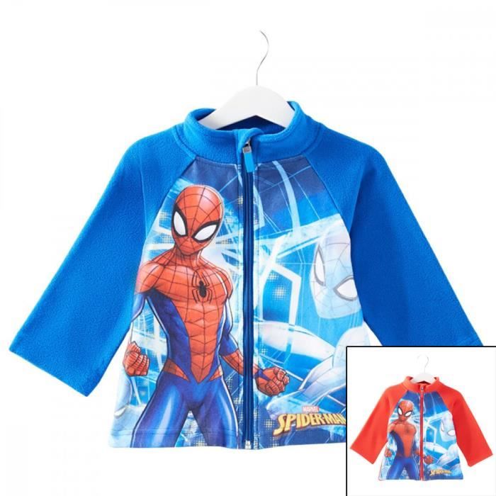 Veste polaire bleu Spiderman Bleu - Cdiscount Sport
