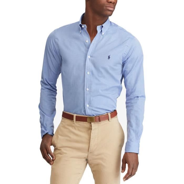 Polo Ralph Lauren Chemise Oxford Bleu ...