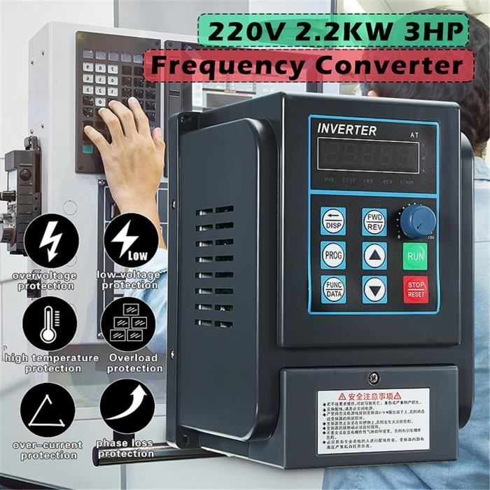 convertisseur de fréquence VFD 220V Onduleur simple entrée et sortie unique avec fréquence variable CNC VFD Onduleur VFD régulateur de vitesse micromoteur Variateur de fréquence VFD 