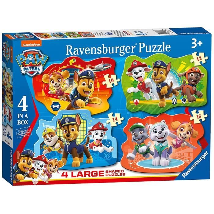 Ravensburger Paw Patrol 4 Grandes Puzzles En Forme De Puzzle