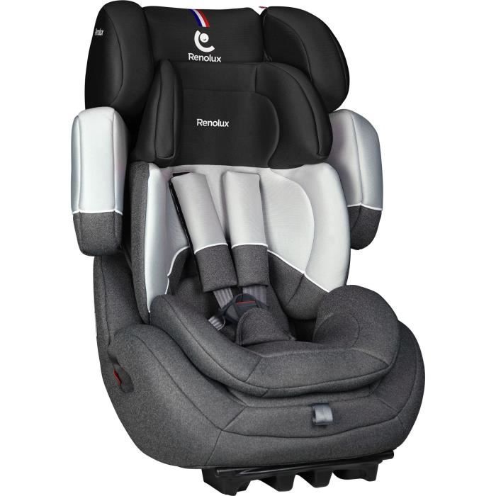 NANIA Siege Auto Rehausseur NANIA BEFIX - Isofix - Groupe 2/3 (15-36Kg) -  Avec dossier - Tetiere réglable en hauteur -Access gris -Fabriqué en pas  cher 