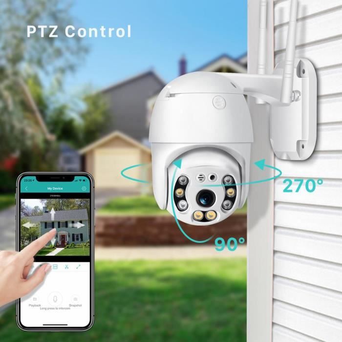 RUMOCOVO® Caméra de surveillance dôme extérieur PTZ IP WiFi hd, avec