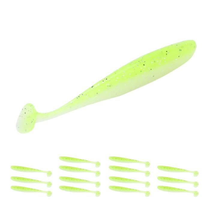 Lot De 9 Leurres Pêche Silicone - 11 Cm - 20 Brins - 9 Couleurs Assorties - Pour Carnassiers