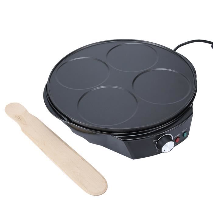 Machine à crêpes électrique, poêle à crêpes portative, avec revêtement antiadhésif, mini machine à crêpes, poêle électrique domestique, chauffage double face, machine de petit-déjeuner portable