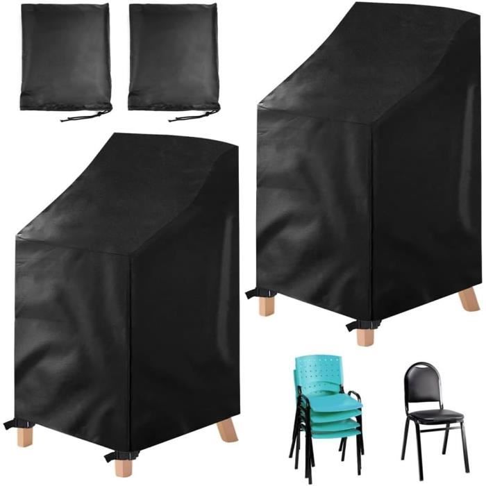 Housse Chaise Jardin Extérieur Oxford 600D Imperméable 70x70x110cm - Protection Anti-UV Coupe-Vent