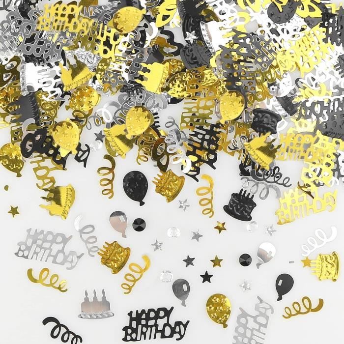 JOYEUX ANNIVERSAIRE CONFETTIS De Table D'anniversaire Décor Accessoires