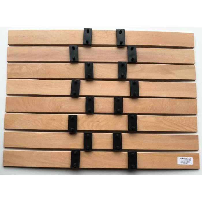 lot de 8 Lattes de 61cm (610mm) Largeur 53mm épaisseur 8mm 7 Plis avec 16 Embouts pour clic clac bz lit