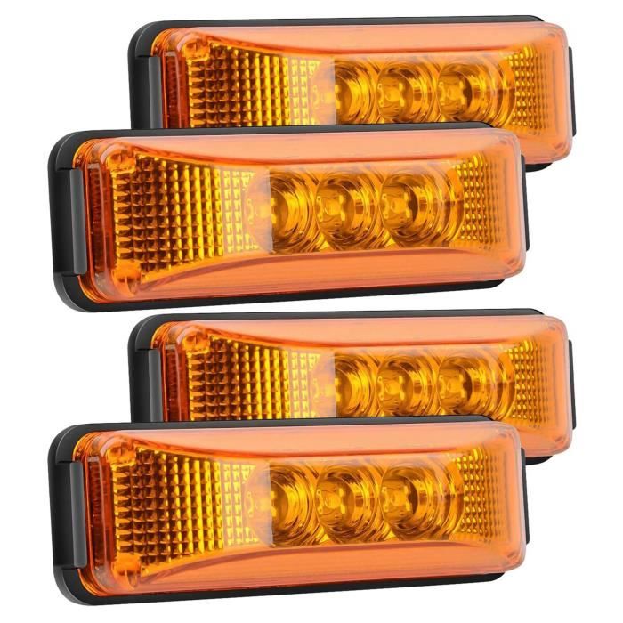 Marqueur Latéral LED Étanche - Pour Camion, Remorque, Camping-Car - 4 LEDs - Neuf Haute Performance