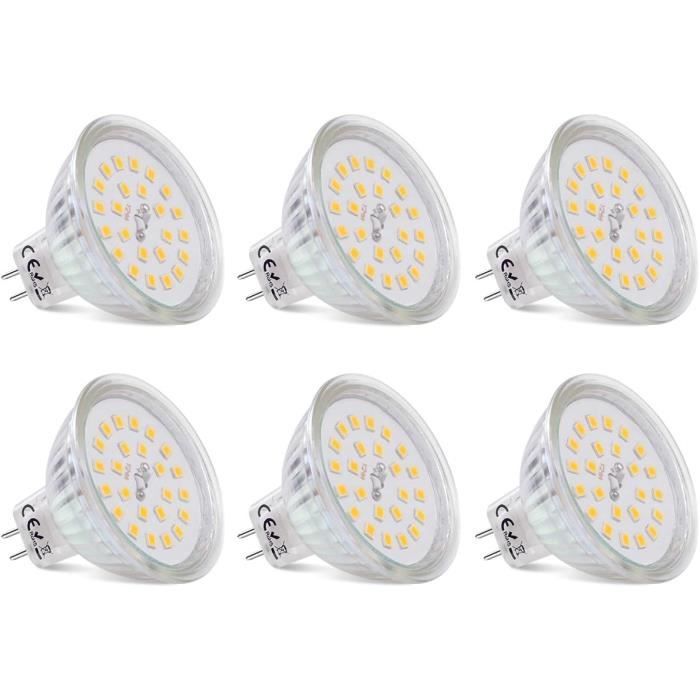 AIMHEIM Ampoules LED Spot MR16 Culot GU5.3 Blanc Chaud 2700K, 3,8W