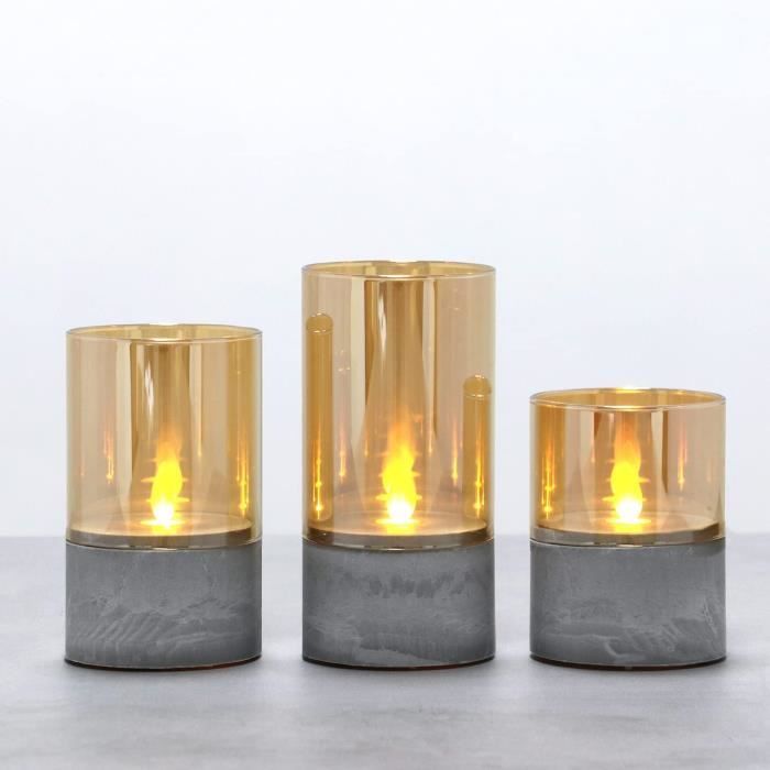Bougies LED Avec Minuteur Et Télécommande - Flamme Vacillante Couleur Crème - Lot De 2 Pour Ambiance Romantique Saint-Valentin