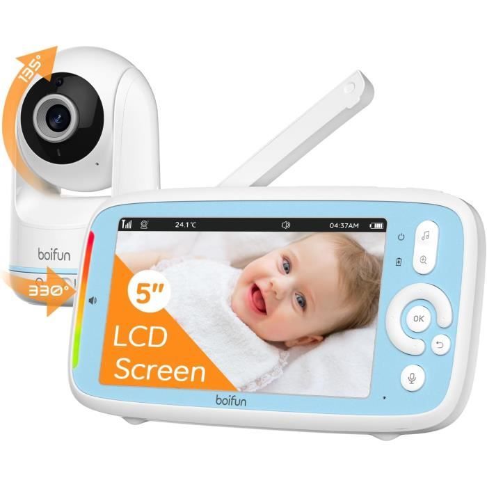 BOIFUN cran IPS Babyphone Cam ra 5 PTZ 330 Camera Bebe Vision BOIFUN cran IPS Babyphone Cam ra 5 PTZ 330 Camera Bebe Vision