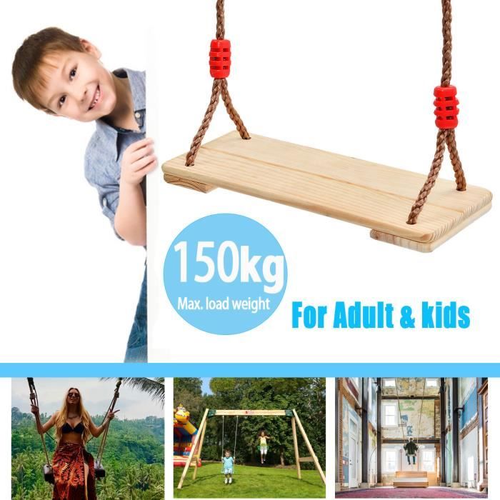 Tempsa Balancoire En Bois Exterieur Jeux De Jardin Adultes Enfants Couleur Aleatoire S 40x16x1 2cm Cdiscount Jeux Jouets