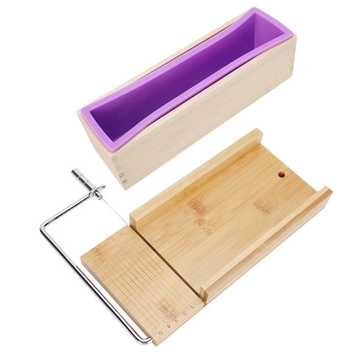 Savon Cutter, Coupe Savon Fait à La Main Kit En Bois, Kit De Coupe-Savon Réglable Avec Pince à Becs Fins 3 Fils De Rechange