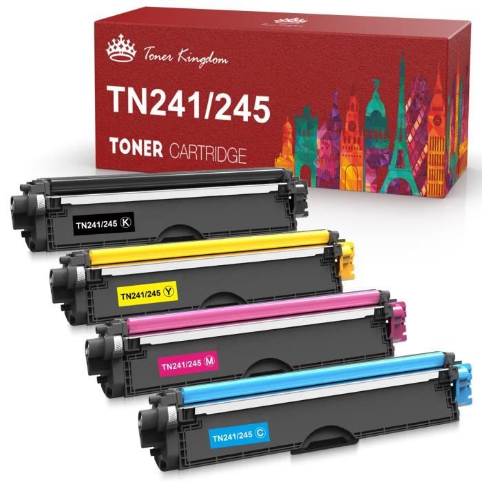 4X Cartouche de Toner TN241 TN245BK compatible pour Brother MFC