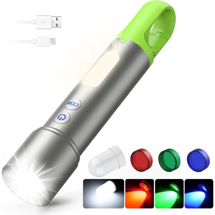 Lampe Torche LED Blukar Rechargeable – 2000 Lumen – Ultra Puissante – Zoom