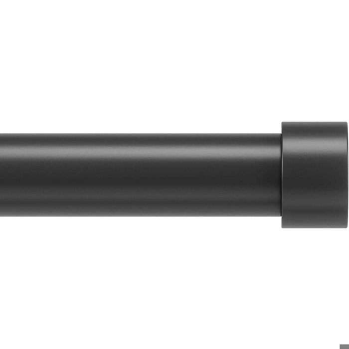 Bastone per tende nero opaco in acciaio regolabile 91 - 168 cm Cleo
