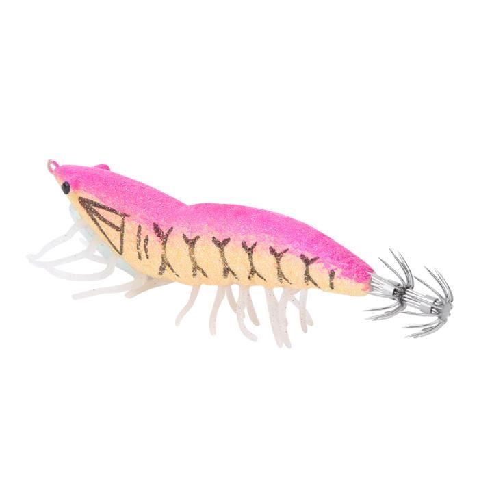 Goture Leurre Crevette Souple Lumineuse – 80 Mm, 6 G, Hameçon Tranchant, Yeux 3D, Pêche Nuit Et Eau Salée