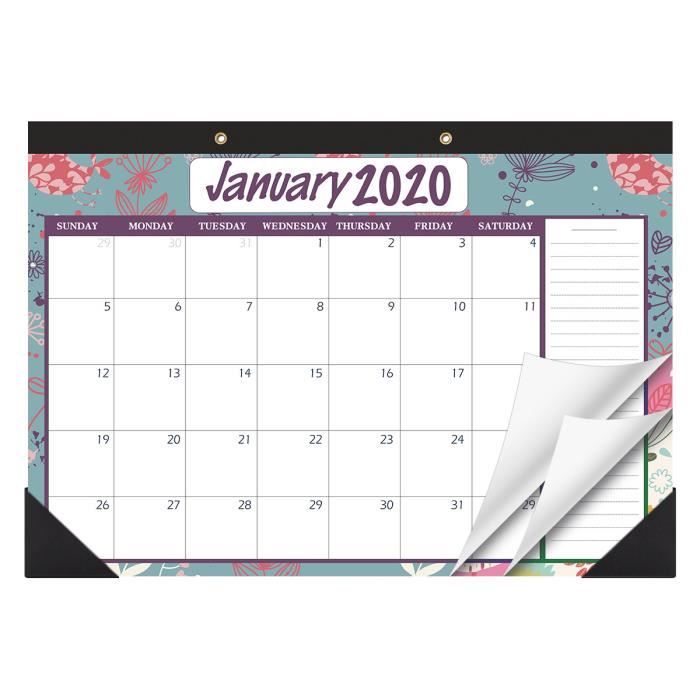 2020 A 2021 Calendriers De Bureau Vintage Calendrier Planificateur