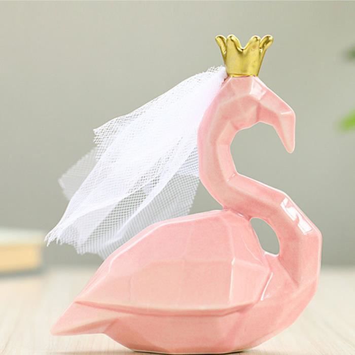 Figurine Animale Douce Et Décolorée - Décoration De Bureau Et Bibliothèque, 28 Cm, En Résine Et Flocage