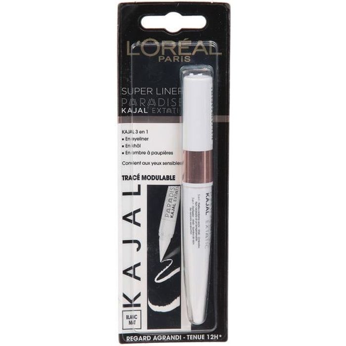 L'OREAL PARIS Eyeliner Super Liner Kajal 02 Blanc Cdiscount Au