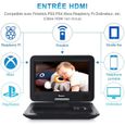 NAVISKAUTO Lecteur DVD Portable Voiture 10.1 Pouce pour Enfant Supporte HDMI Input,Vidéo Full HD, AV in-Out,Dernière mémoire,R[27]-1