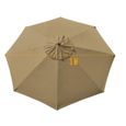 Housse de remplacement pour parasol 3M à 8 bras - AUTREMENT - Kaki - Polyester - Protection UV30+-1
