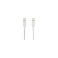 BELKIN - cable - BRAIDED C-C 2.0 1M, WHT - BRAIDED-1