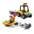 LEGO® City 60286 Le Tout-Terrain de secours de la plage, Jouet de Construction Mini-figurine Requin Idée Cadeau Enfant 5 ans et +-1
