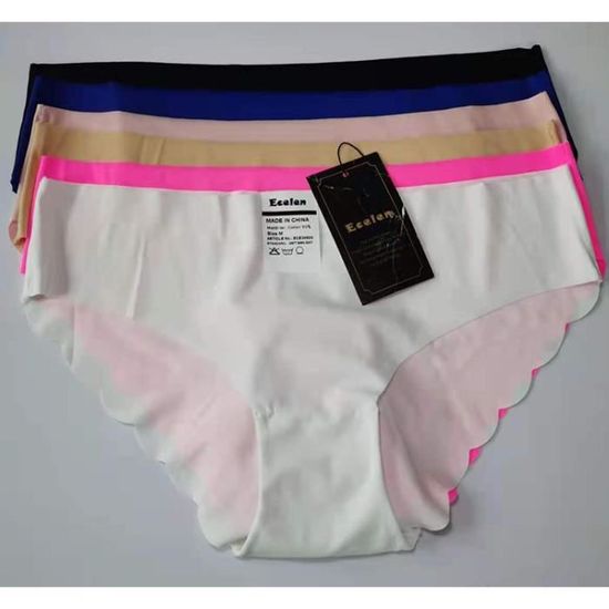 Lot De 6 Culottes Sans Couture Femme | Taille Haute Hipster | 78% Polyester 22% Elasthanne