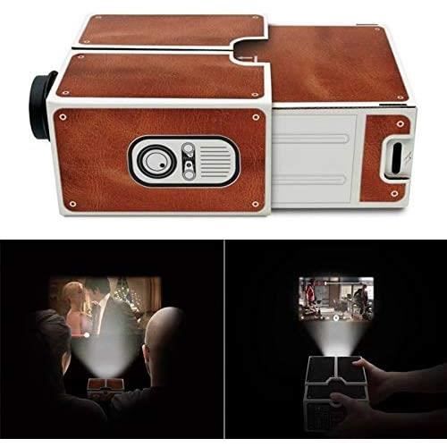 Pusokei Home Cinéma, projecteur de téléphone Portable Intelligent Portable  Mini Bricolage de deuxième génération pour Le Divertissement Familial, avec  grossissement d'image 8X : : High-Tech