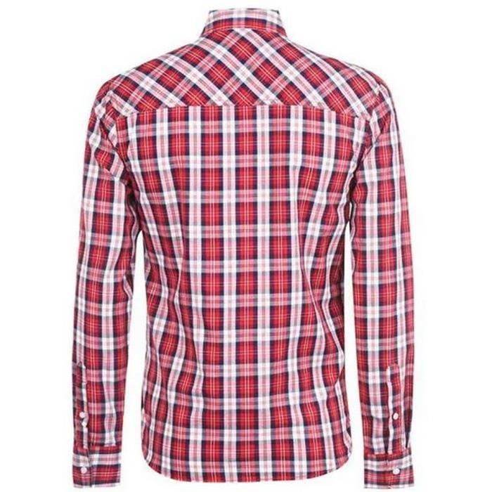 Chemise rouge et blanche homme deals