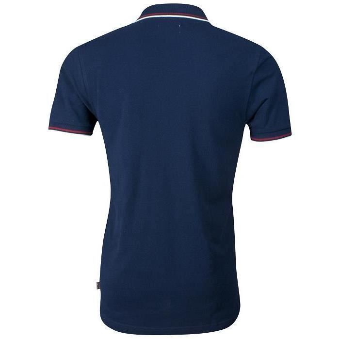 Polo homme Lonsdale coupe slim Bleu Broderie poitrine et col Bleu BLEU Cdiscount Pret a Porter