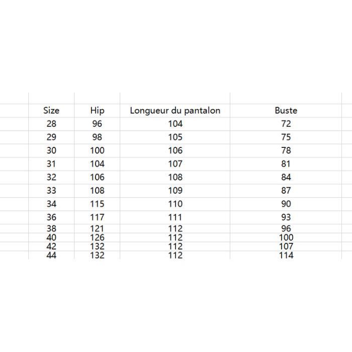 Correspondance taille 2025 italienne pantalon homme