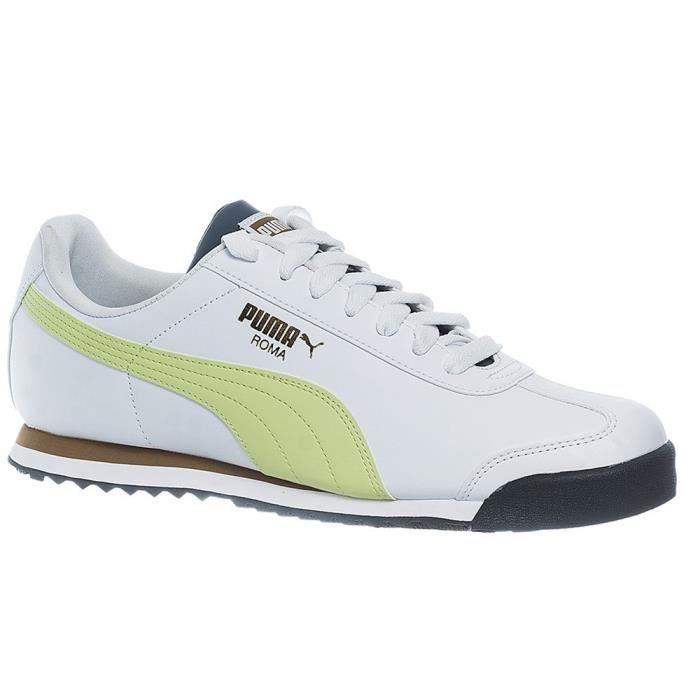 Chaussures PUMA Roma Basic Blanc Homme Adulte Blanc Cdiscount