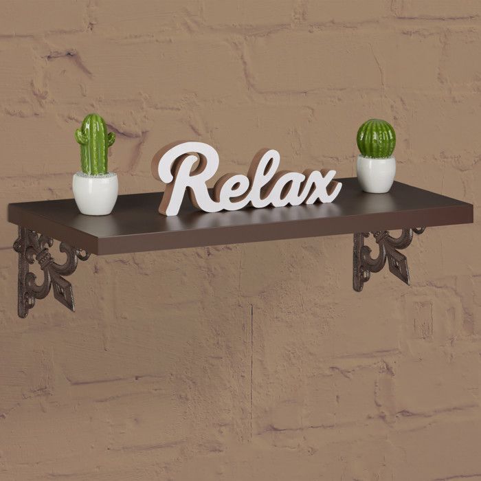 Lot De 2 Supports D’étagère En Fonte – Design Vintage Chaînes, Bronze