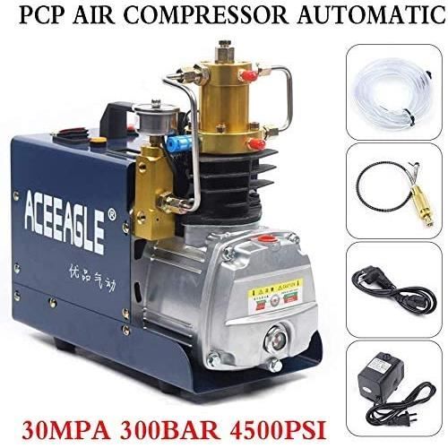 1800W Compresseur d'air PCP portable, 220V Pompe électrique de compresseur  d'air PCP 4500Psi 300BAR Pompe à air haute pression 2800U/min, Compresseur