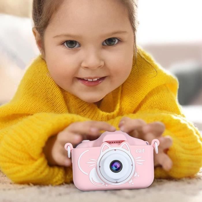 MXTIMWAN Appareil Photo Enfant – 1080p, écran 2 Pouces, 32 Go, Rechargeable, Selfie, Jeux Et Filtres, Cadeau