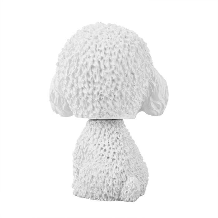TOPINCN Bobbing Head Chien Simulation Secouant Tête Chien Décor Bobble Head Décoration Bobble Head Jouet Voiture Intérieur Tableau De Bord Ornement(Nounours (Blanc
