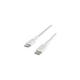 BELKIN - cable - BRAIDED C-C 2.0 1M, WHT - BRAIDED-2
