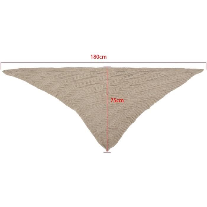 Écharpe Triangulaire Femme En Cachemire Doux – 125 X 30 Cm – Châle Tricoté élégant Pour Automne Et Hiver