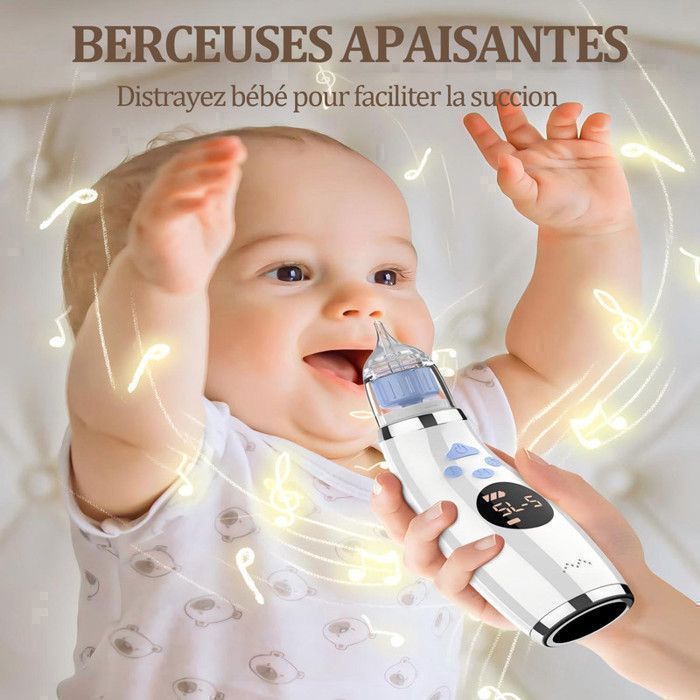 YADOBIG Aspirateur Nasal Bebe Électrique avec 5 Niveaux D'Aspiration
