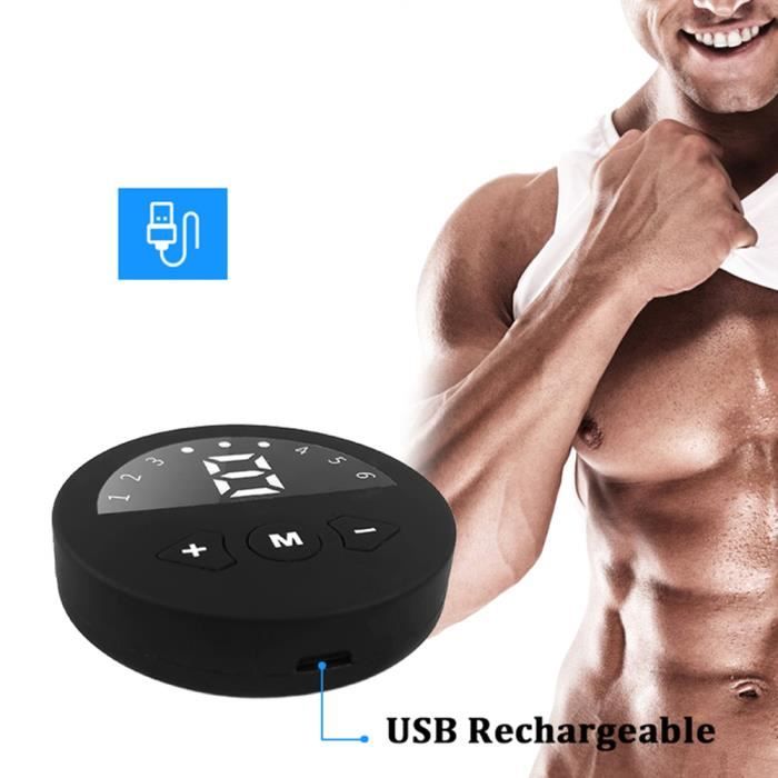Stimulateur musculaire Abs, équipement'entraînement avec USB Rechargeable, tonifiant musculaire