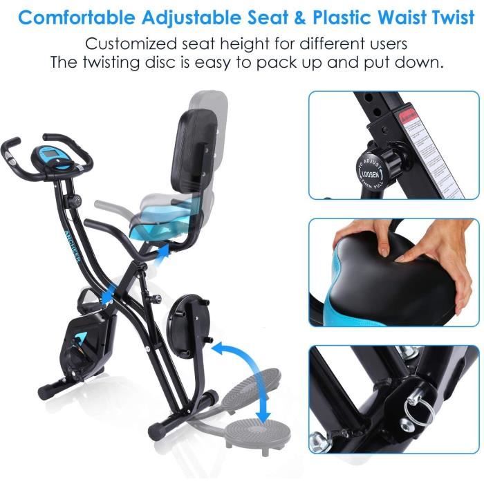 Profun V lo de Fitness Pliable V lo d Appartement avec Disque de