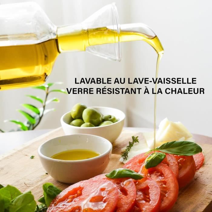 Olietta Bouteille En Verre Pour Huile D'olive Et Vinaigre De 500 ML - Huilier En