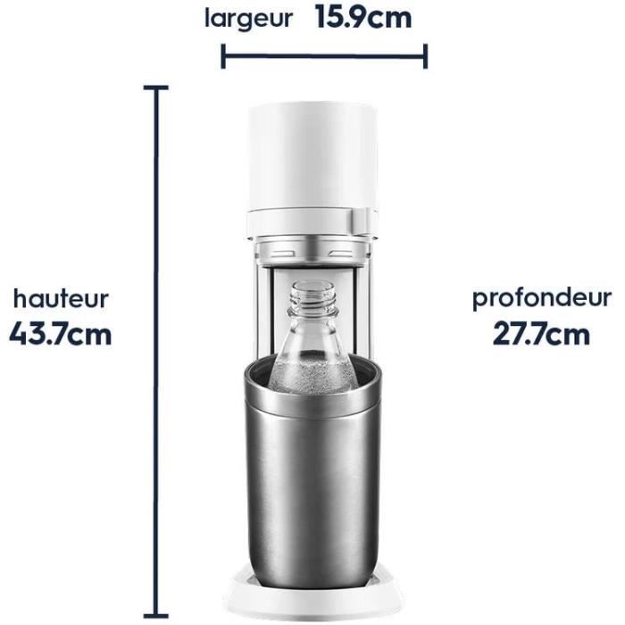 Bouteille Sodastream SodaStream Duo - Machine à Eau Pétillante Avec Bouteille Verre Et Métal - 44cm Compact Machine Boissons Pétillantes Bouteille Sodastream SodaStream Duo - Machine à Eau Pétillante Avec Bouteille Verre Et Métal - 44cm Compact Machine Boissons Pétillantes