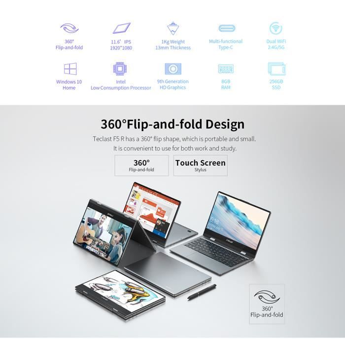 PC Portable-Teclast F5R Ordinateur Portable-11,62