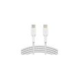 BELKIN - cable - BRAIDED C-C 2.0 1M, WHT - BRAIDED-3