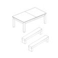 Table de billard convertible en table à manger - RICH ROUGE - 184 cm x 92 cm - Bois-3