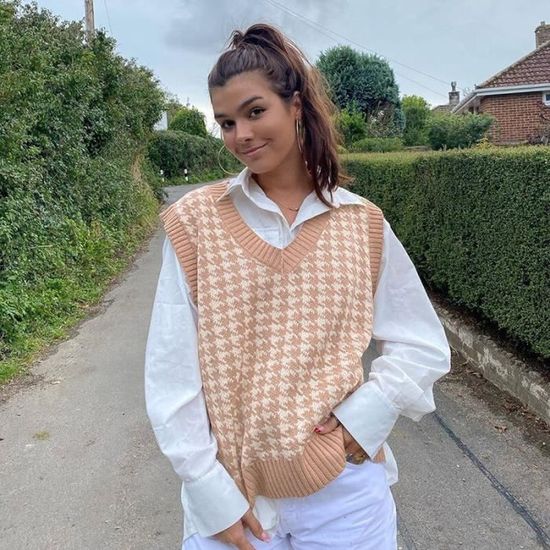 Pull sans sales manches vintage