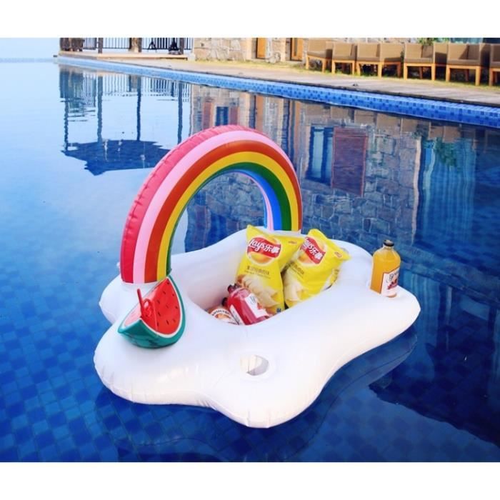 Savita 14pcs Porte-Gobelets Gonflables Avec Pompe - Flotteurs Piscine Fun Ananas, Flamingo, Licorne & Plus Pour Été